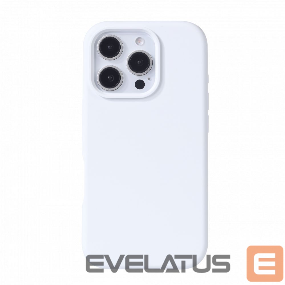 Back panel cover Evelatus Apple iPhone 16 Pro Max Premium Magsafe Soft Touch Silicone Case White