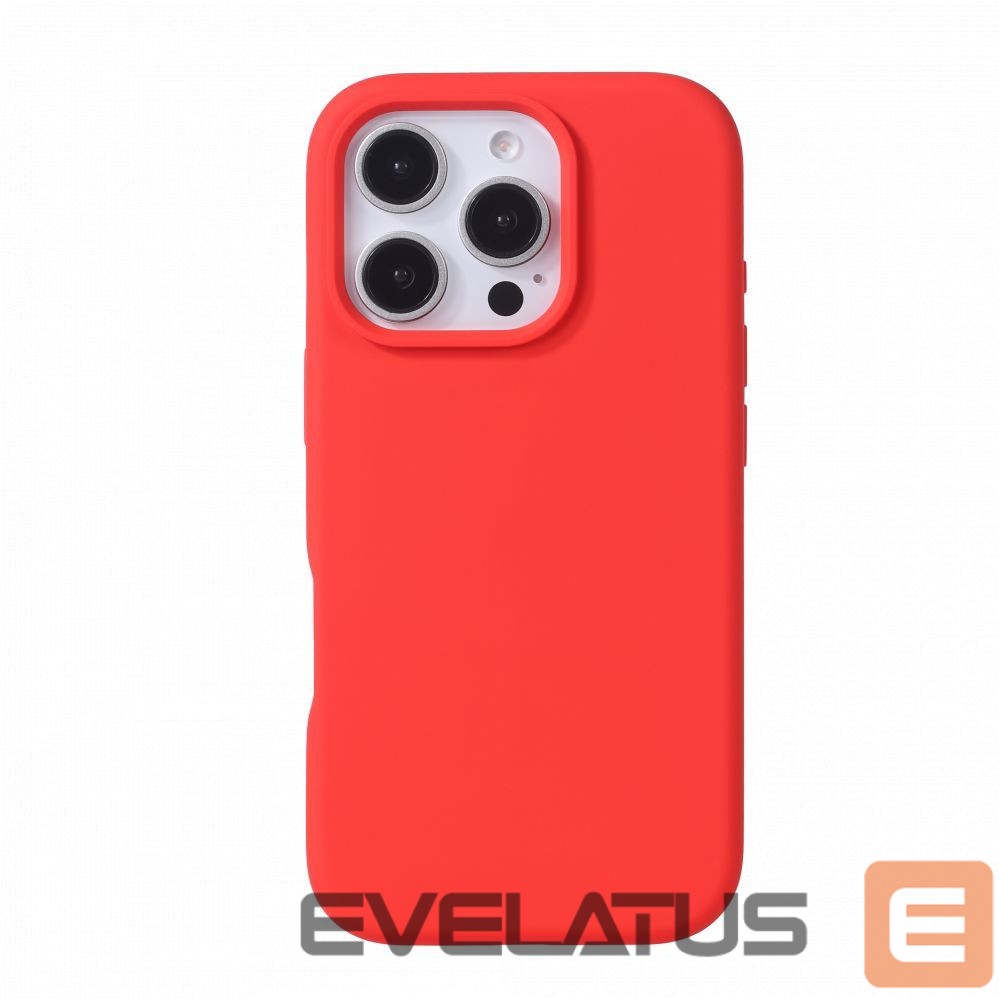 Back panel cover Evelatus Apple iPhone 16 Pro Max Premium Magsafe Soft Touch Silicone Case Red