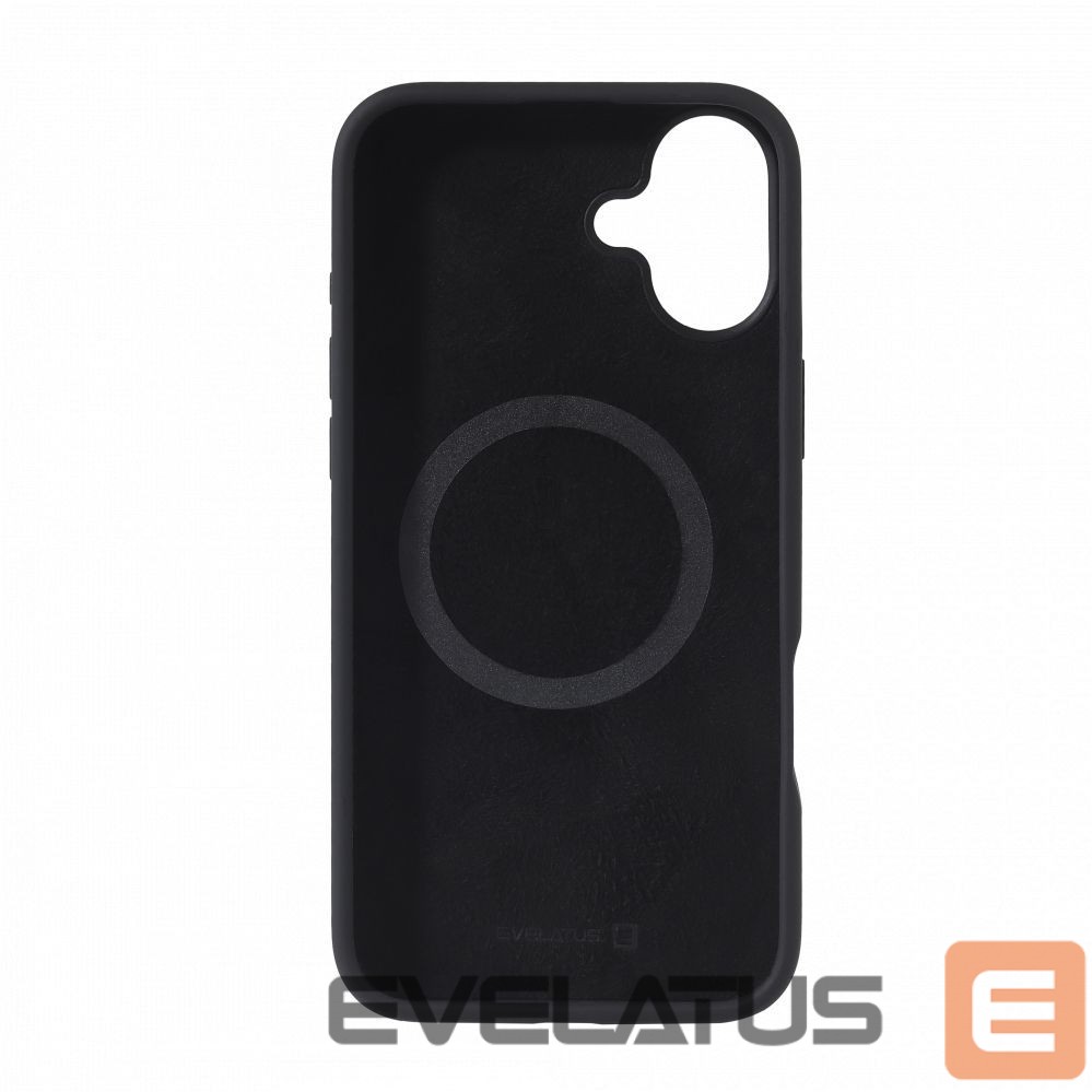 Back panel cover Evelatus Apple iPhone 16 Plus Premium Magsafe Soft Touch Silicone Case Black