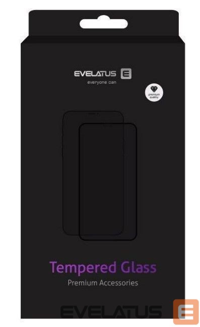 Protective glass Evelatus Apple iPhone 16 Plus Rubber Anti-Broken 3D Glass Full Cover Japan Glue Anti-Static Black