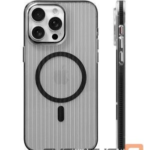 Back panel cover Evelatus Apple iPhone 16 Suitcase MagSafe Case Transparent Black
