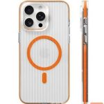 Back panel cover Evelatus Apple iPhone 16 Pro Suitcase MagSafe Case Transparent Orange