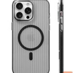 Back panel cover Evelatus Apple iPhone 16 Pro Max Suitcase MagSafe Case Transparent Black