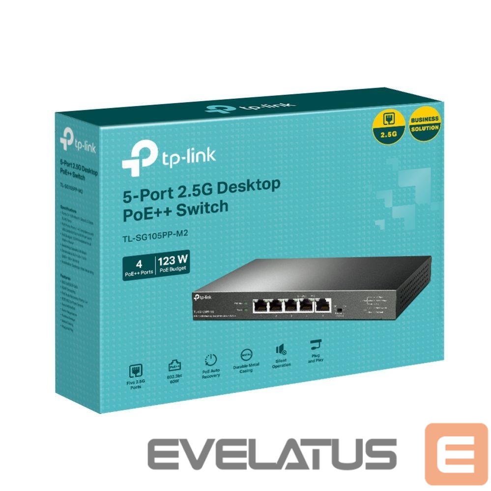 Commutator TP-Link NET SWITCH 5PORT 4POE+/TL-SG105PP-M2