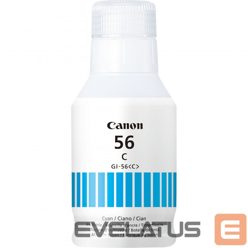 Printers Canon CANON GI-56 C EUR Cyan Ink Bottle