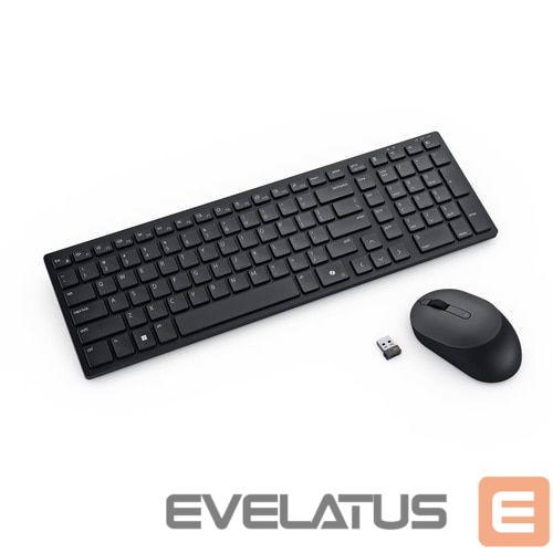 Computer keyboard Dell | Silent Keyboard and Mouse | KM555 | Keyboard and Mouse Set | Wireless | US International (QWERTY) | Black | 2.4 GHz, Bluetooth 5.1 | Wireless connection