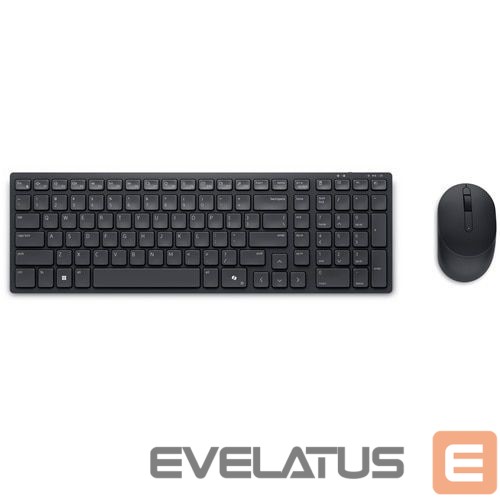 Computer keyboard Dell | Silent Keyboard and Mouse | KM555 | Keyboard and Mouse Set | Wireless | US International (QWERTY) | Black | 2.4 GHz, Bluetooth 5.1 | Wireless connection