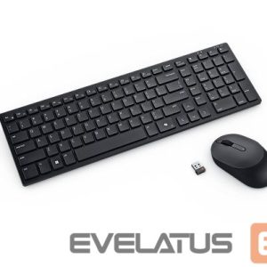 Computer keyboard Dell  | Silent Keyboard and Mouse | KM555 | Keyboard and Mouse Set | Wireless | Ukrainian (QWERTY) | Black | 2.4 GHz, Bluetooth 5.1 | Wireless connection 