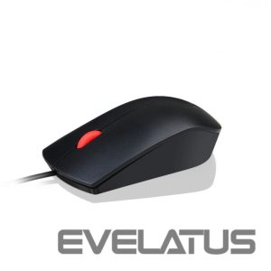 Computer mouse Lenovo  Essential USB Wired Mouse, 1600 DPI, 1.8 m, 3 Buttons, Black 