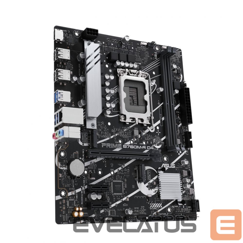 Motherboard for Intel processors Asus PRIME B760M-R D4 | Processor family Intel | Processor socket LGA1700 | Number of SATA connectors 4