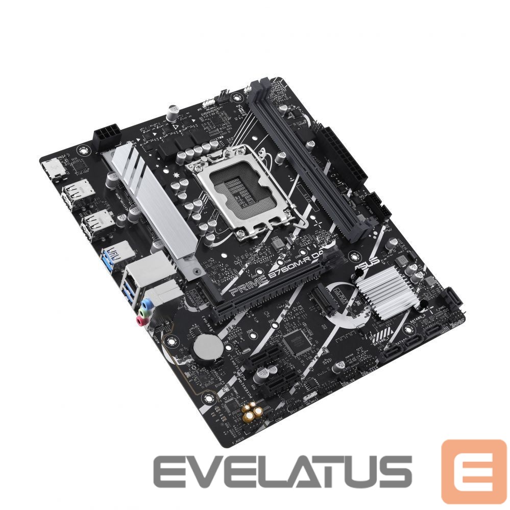 Motherboard for Intel processors Asus PRIME B760M-R D4 | Processor family Intel | Processor socket LGA1700 | Number of SATA connectors 4