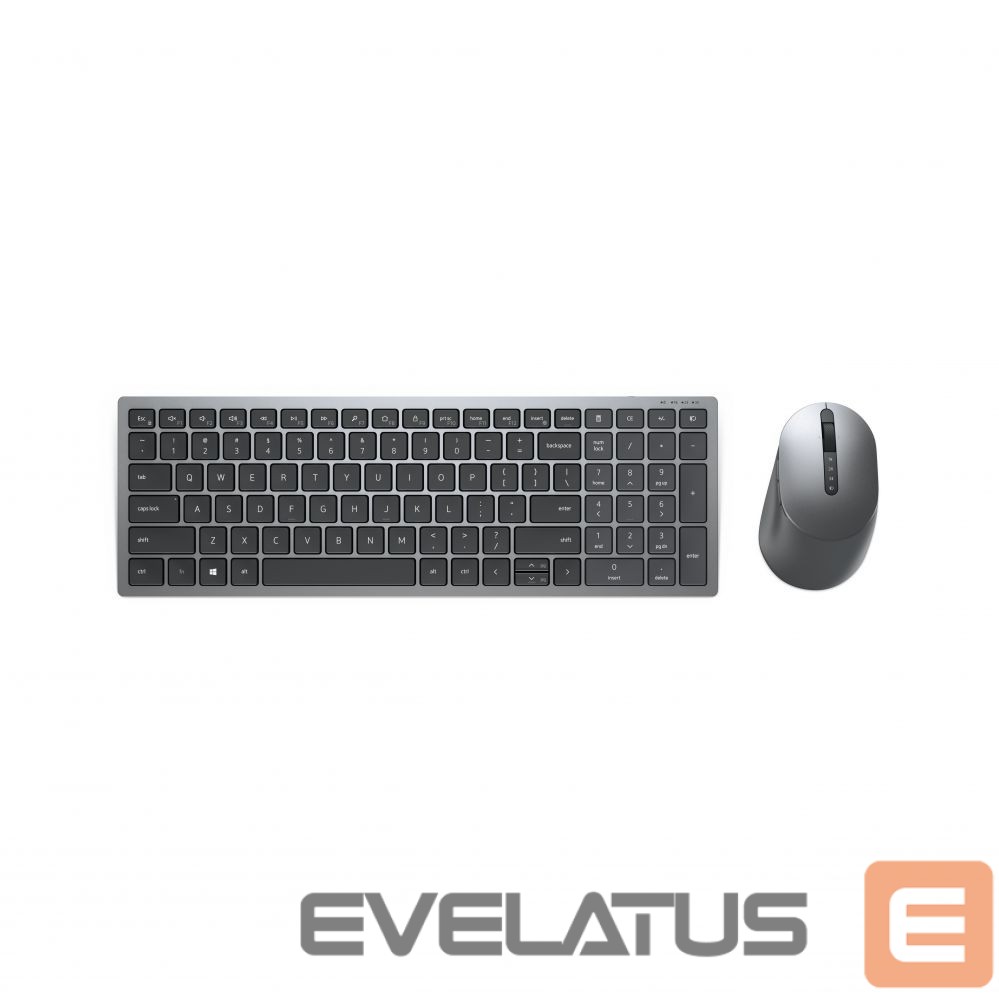Computer keyboard Dell KM7120W Keyboard and Mouse Set, Wireless, Batteries included, NORD, Titan Gray