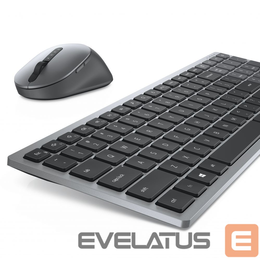Computer keyboard Dell KM7120W Keyboard and Mouse Set, Wireless, Batteries included, NORD, Titan Gray