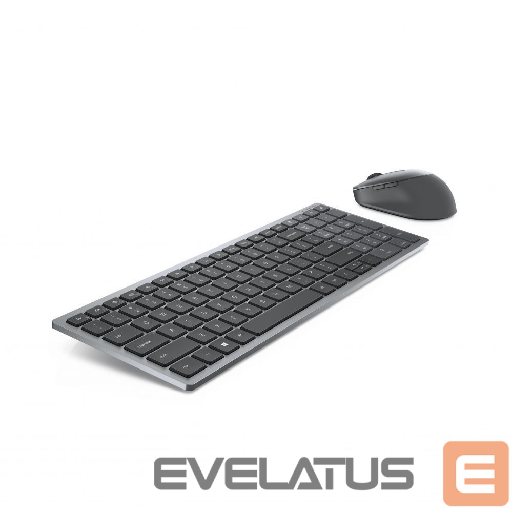 Computer keyboard Dell KM7120W Keyboard and Mouse Set, Wireless, Batteries included, NORD, Titan Gray