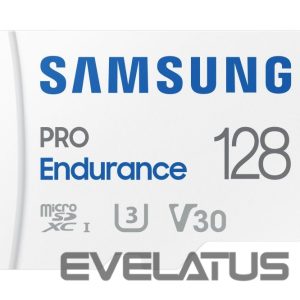Memory cards Samsung  SAMSUNG PRO Endurance MB-MJ128KA/EU 128 GB, MicroSD Memory Card, Flash memory class U3, V30, Class 10, SD adapter