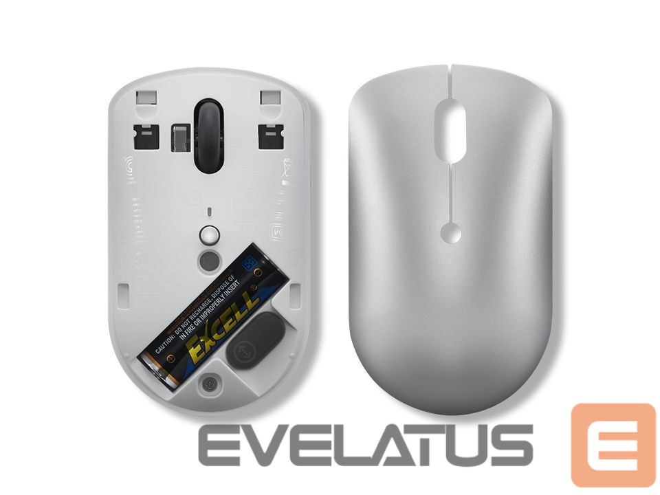 Computer mouse Lenovo Wireless Compact Mouse 540 Cloud Grey, 2.4G Wireless via USB-C receiver