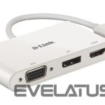 Routers D-link  3-in-1 USB-C to HDMI/VGA/DisplayPort Adapter DUB-V310	 0.11 m 