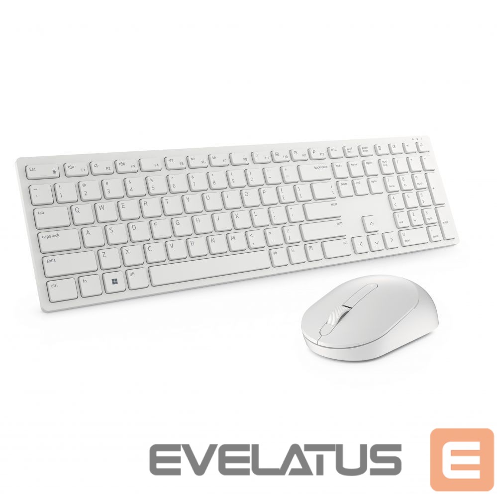 Computer keyboard Dell Keyboard and Mouse KM5221W Pro Wireless, US, 2.4 GHz, White