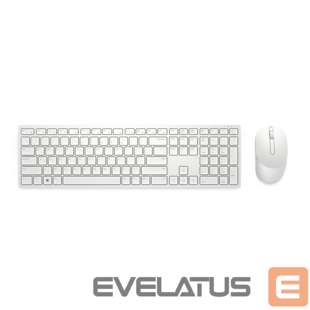 Computer keyboard Dell Keyboard and Mouse KM5221W Pro Wireless, US, 2.4 GHz, White