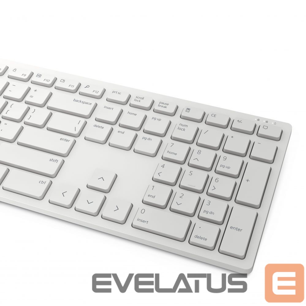 Computer keyboard Dell Keyboard and Mouse KM5221W Pro Wireless, US, 2.4 GHz, White