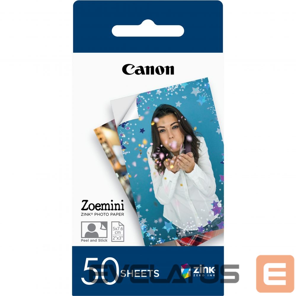 Office supplies Canon 50 sheets ZP-2030 Photo Paper, White, 5 x 7.6 cm