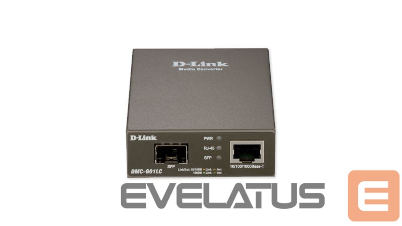 Commutator D-link 1000BaseT to SFP Standalone Media Converter DMC-G01LC Gigabit SFP port, 10/100/1000 Mbps port