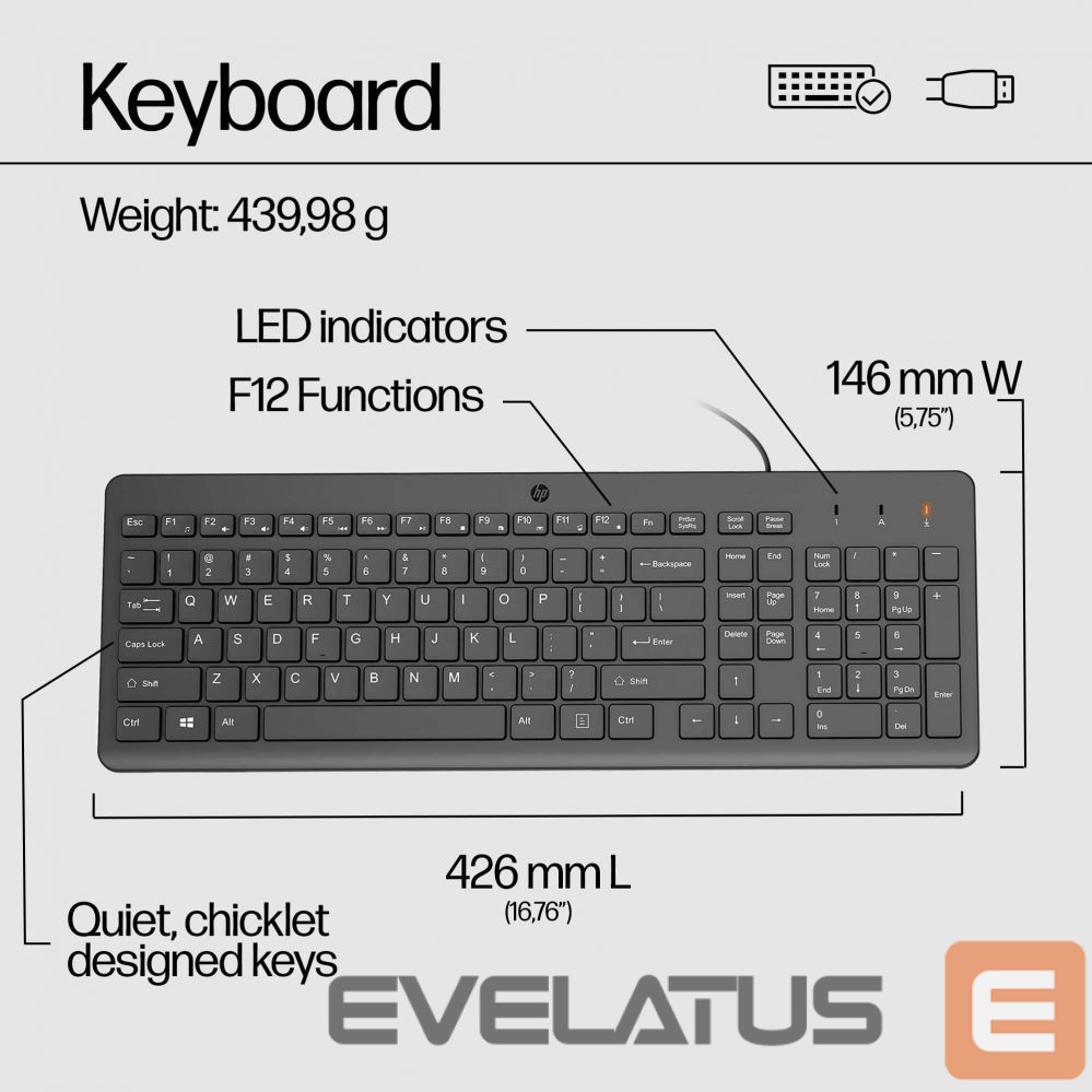 Computer accessories HP HP 150 Wired Mouse and Keyboard (EN)