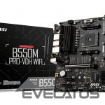 Motherboard for Intel processors MSI  B550M PRO-VDH WIFI Processor family AMD, Processor socket AM4, DDR4, Memory slots 4, Chipset AMD B, Micro ATX 