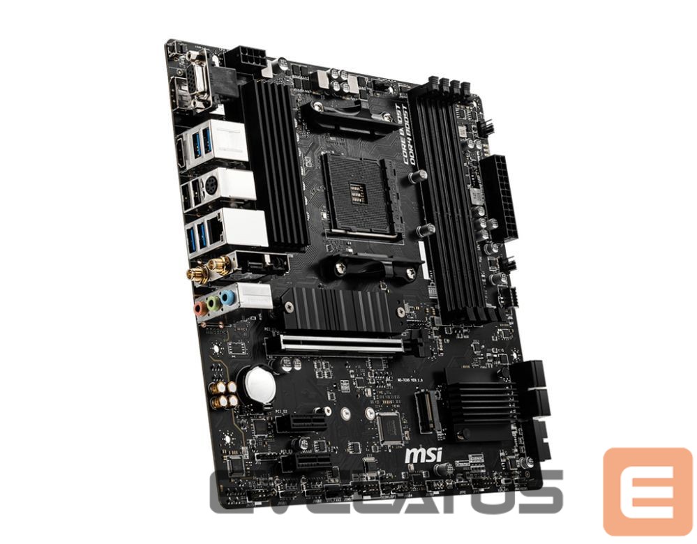 Motherboard for Intel processors MSI B550M PRO-VDH WIFI Processor family AMD, Processor socket AM4, DDR4, Memory slots 4, Chipset AMD B, Micro ATX