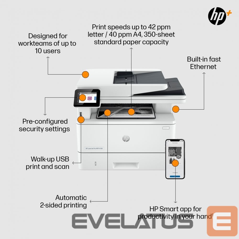 Printers HP HP LaserJet Pro MFP 4102fdn Printer