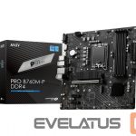 Motherboard for Intel processors MSI  PRO B760M-P DDR4 Processor family Intel, Processor socket  LGA1700, DDR4 DIMM, Memory slots 4, Supported hard disk drive interfaces 	SATA, M.2, Number of SATA connectors 4, Chipset Intel B760, mATX 