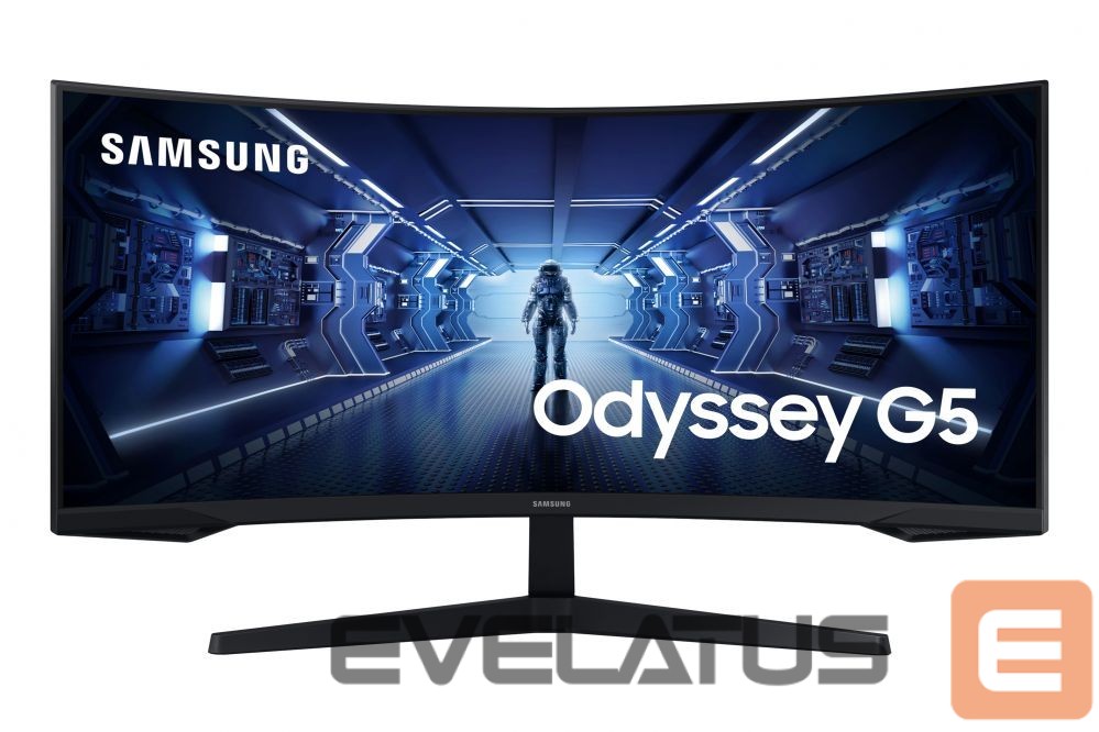 Monitor Samsung Curved Monitor LC34G55TWWPXEN 34 ", VA, UWQHD, 3440 x 1440, 21:9, 1 ms, 250 cd/m², Black, 165 Hz, HDMI ports quantity 1