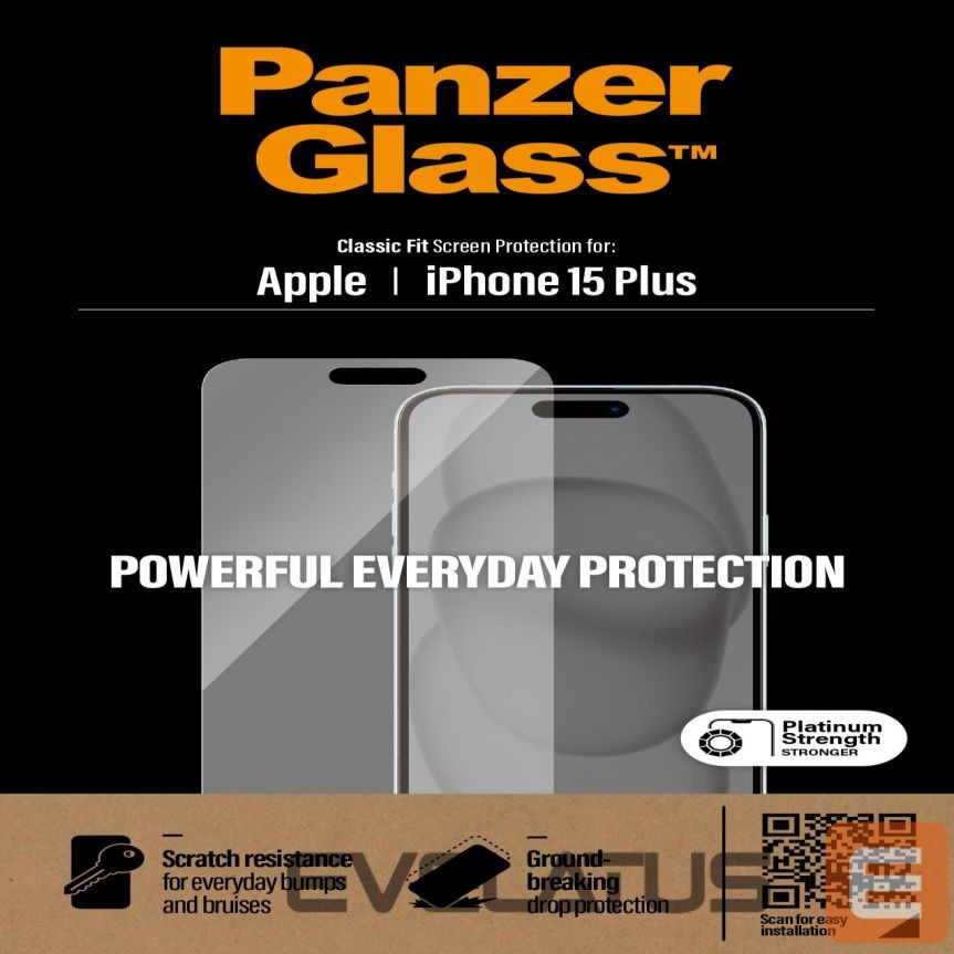 Back panel cover PanzerGlass Screen Protector iPhone 2023 6.7 |Classic Fit