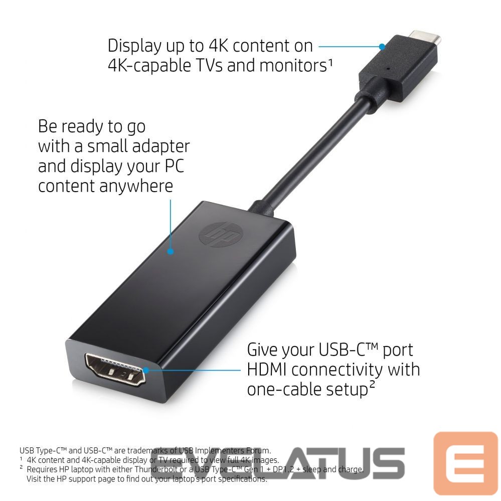 Cable HP HP USB-C to HDMI 2.0 Adapter