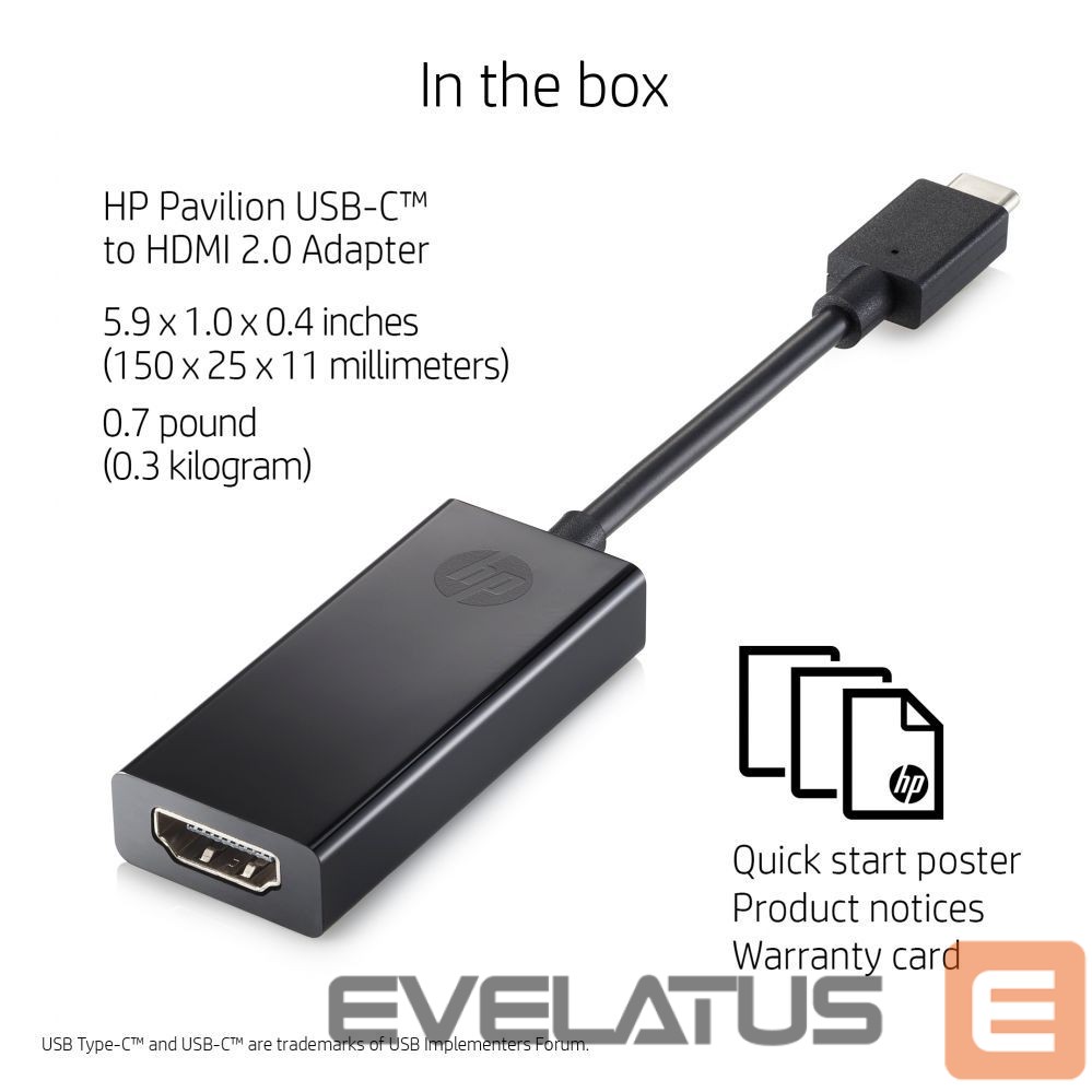 Cable HP HP USB-C to HDMI 2.0 Adapter
