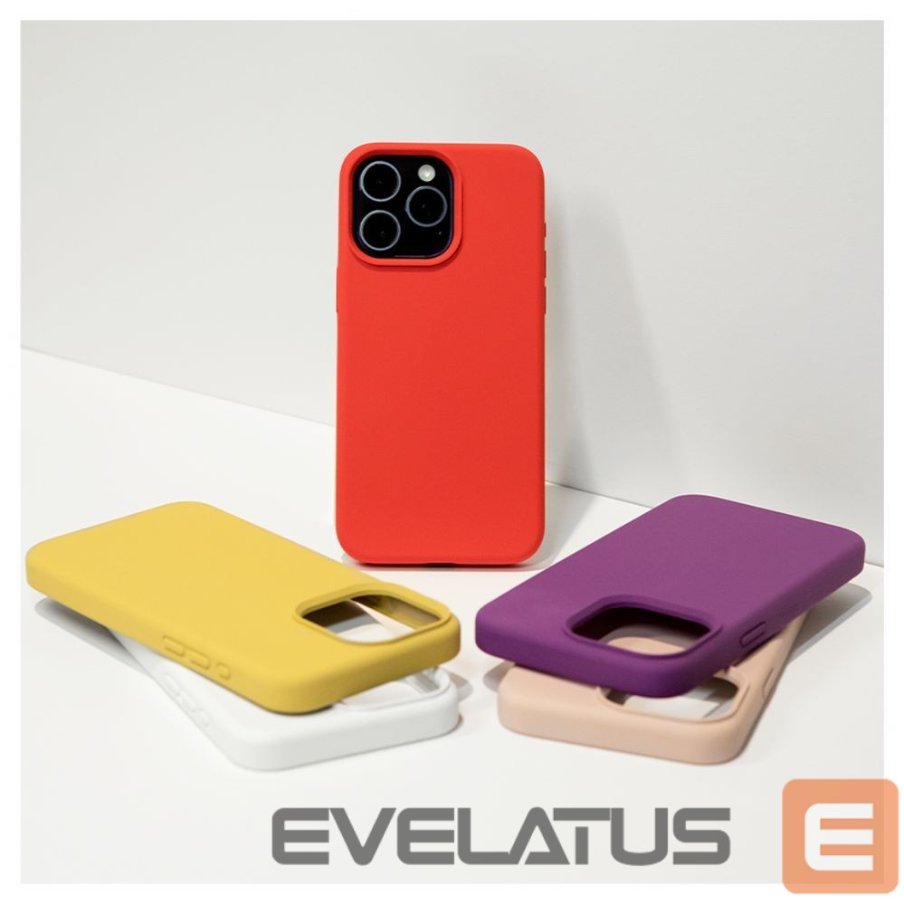 Back panel cover Evelatus Apple iPhone 14 Premium Soft Touch Silicone Case White
