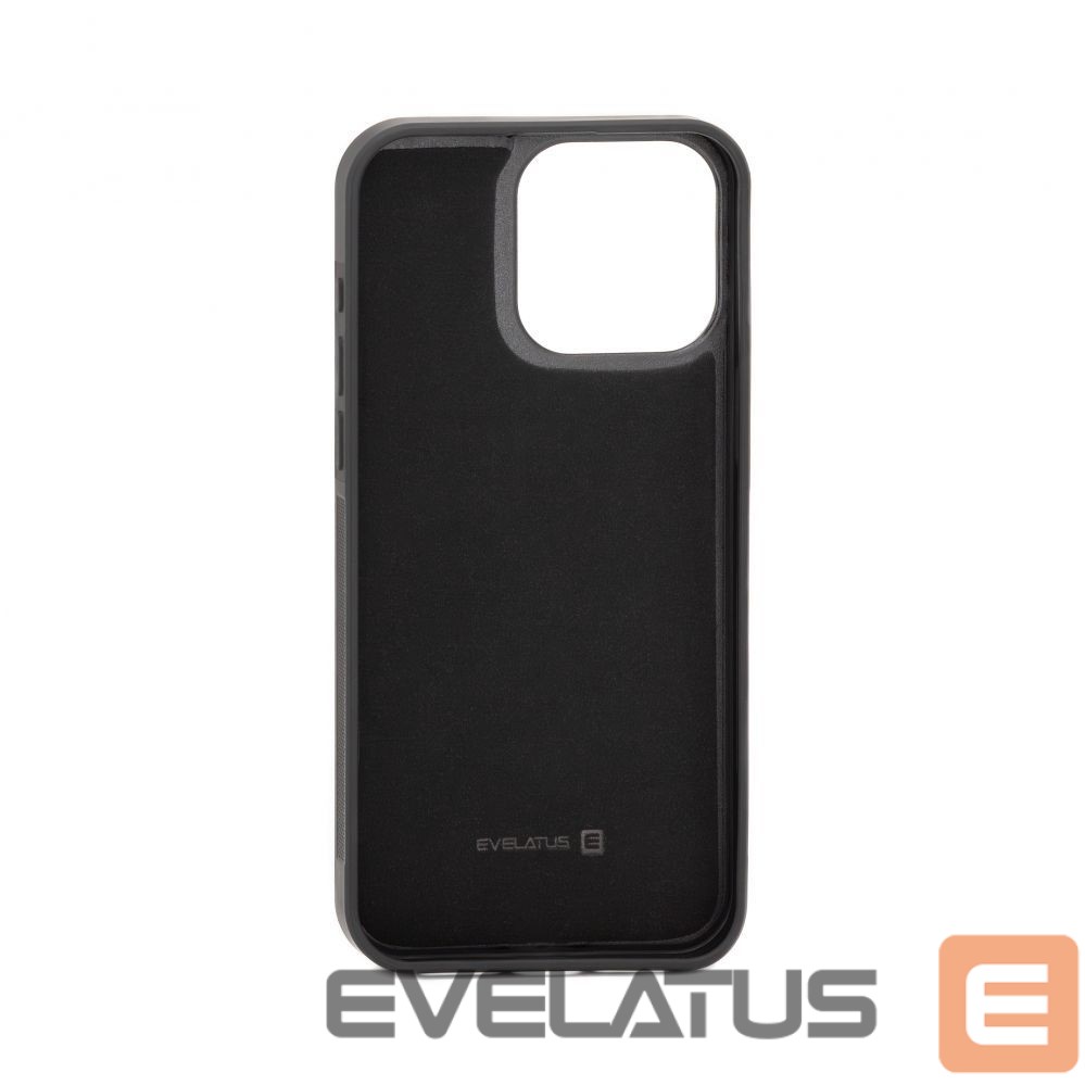 Back panel cover Evelatus Apple iPhone 14 Pro Leather Case Zipper Design Flower Black