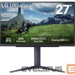 Monitor LG  LCD Monitor||27"|Panel IPS|2560x1440|16:9|180Hz|1 ms|Pivot|Height adjustable|Tilt|Colour Black|27GS85Q-B 