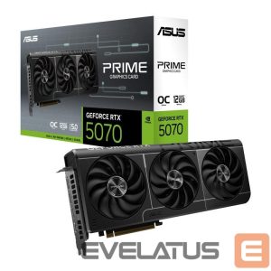 Graphic card / Video cards Asus  Graphics Card||NVIDIA GeForce RTX 5070|12 GB|GDDR7|192 bit|PCIE 5.0 16x|Triple slot Fansink|1xHDMI|3xDisplayPort|PRIME-RTX5070-O12G 