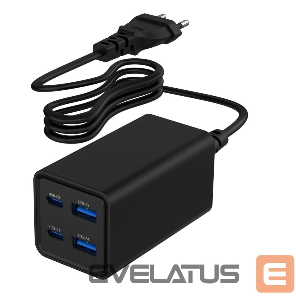 Cables and wires Gembird CHARGER USB UNIVERSAL 4P 65W/TA-UC-2A2C-PD65-01-BK
