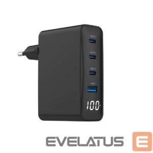 Cables and wires Gembird  CHARGER USB 100W 4PORT GAN/TA-UC-PDQC100LCD-01-BK 