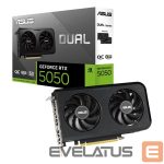 Graphic card / Video cards Asus  Graphics Card||NVIDIA GeForce RTX 5050|8 GB|GDDR6|128 bit|PCIE 5.0 16x|Dual Slot Fansink|DUAL-RTX5050-O8G 