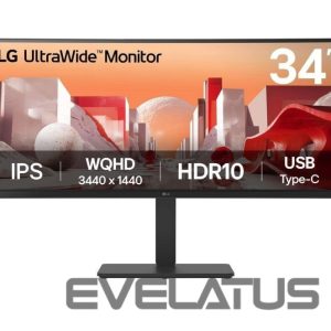 Monitor LG  LCD Monitor||34 "|3440 x 1440 pixels|Wide Quad HD|Native aspect ratio 21:9|LCD|Curved|34BA75QE-B 
