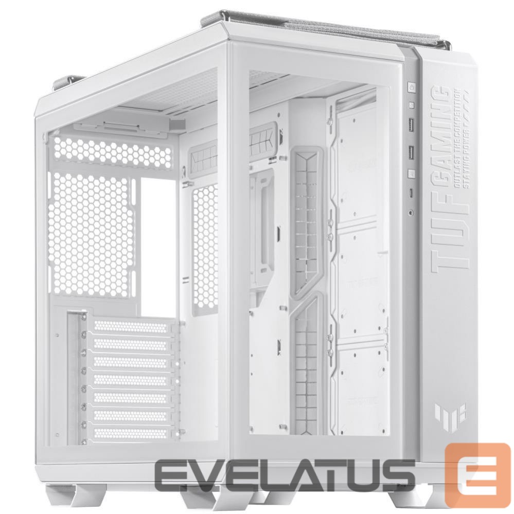 Computer case Asus Case||TUF Gaming GT502|MidiTower|Case product features Transparent panel|Not included|ATX|MicroATX|MiniITX|Colour White|GAMGT502PLUS/TGARGBWH