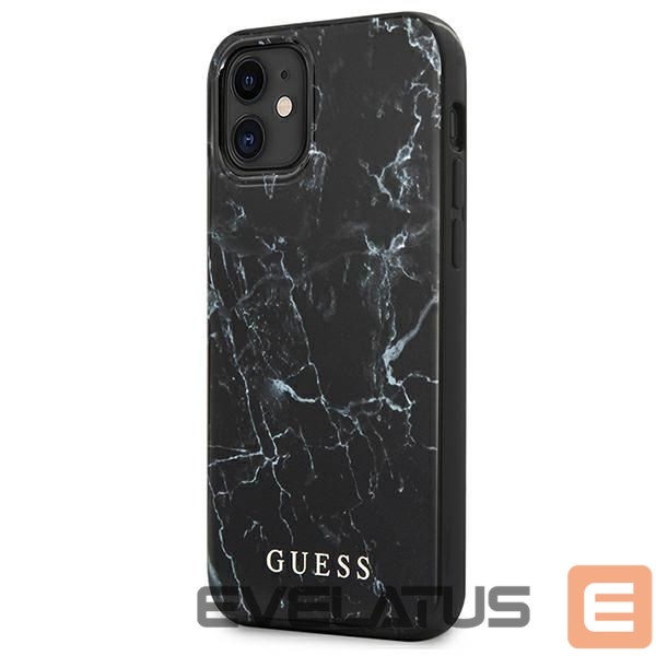 Back panel cover Guess Guess Marble Case for iPhone 12 mini - Black