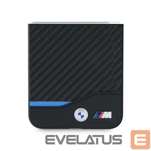 Back panel cover BMW BMW Carbon Blue Line Case for Samsung Galaxy Z Flip 6 - Black