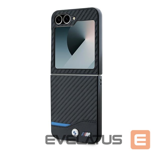 Back panel cover BMW BMW Carbon Blue Line Case for Samsung Galaxy Z Flip 6 - Black
