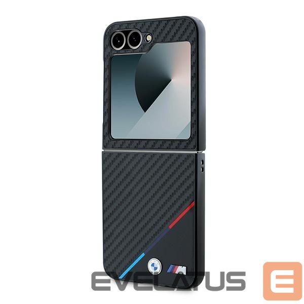Back panel cover BMW BMW Carbon Tricolor Case for Samsung Galaxy Z Flip 6 - Black