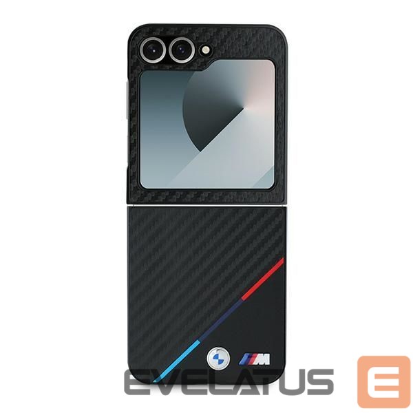 Back panel cover BMW BMW Carbon Tricolor Case for Samsung Galaxy Z Flip 6 - Black