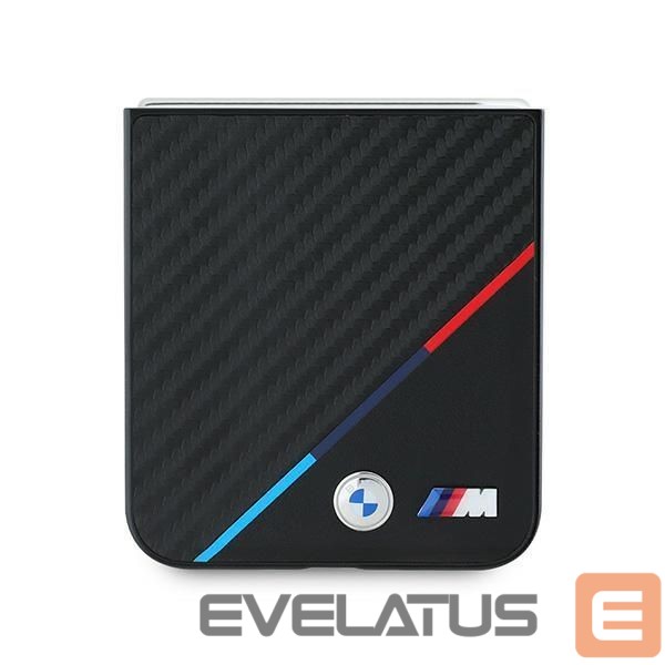 Back panel cover BMW BMW Carbon Tricolor Case for Samsung Galaxy Z Flip 6 - Black